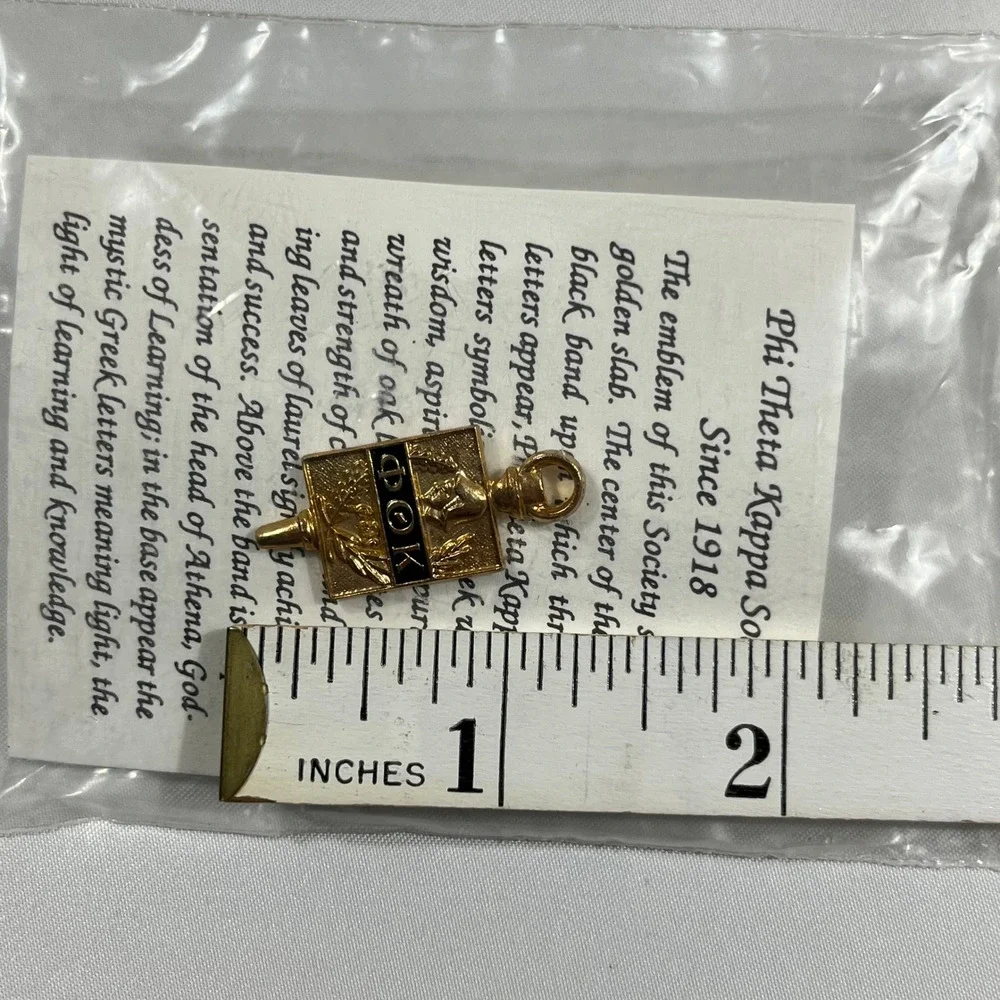 Phi Theta Kappa Lapel Pin Gold Black Greek Honor Society Achievement